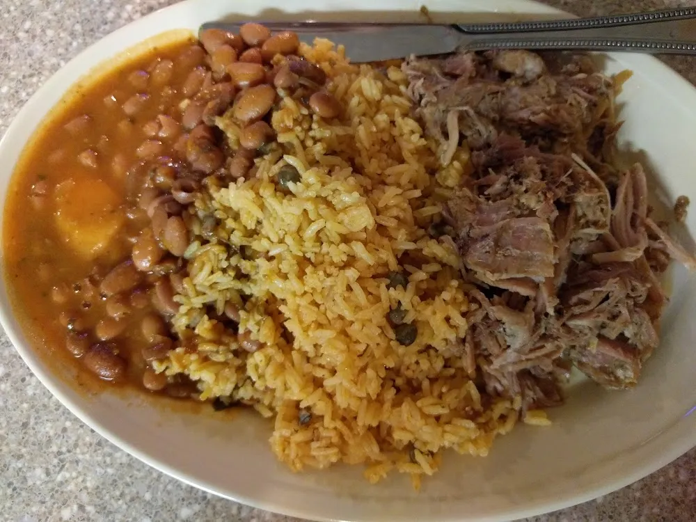 Pernil with Rice and Beans