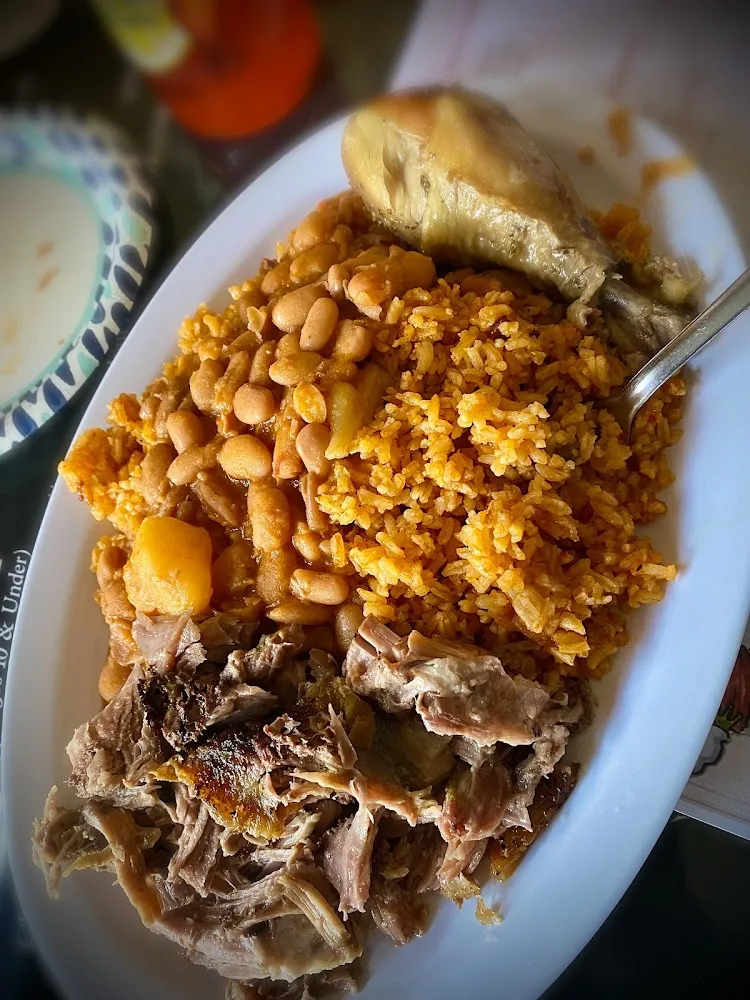 Rice with White Beans and Pulled Pork
